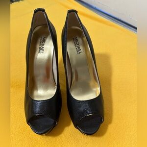 Michael Kors Black Peep Toe Heels size 7 1/2